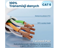 ExtraLink Kat.6 U/FTP 5m 1Gbps Patchcord LAN miedź skrętka kątowy - 1543814 - zdjęcie 1